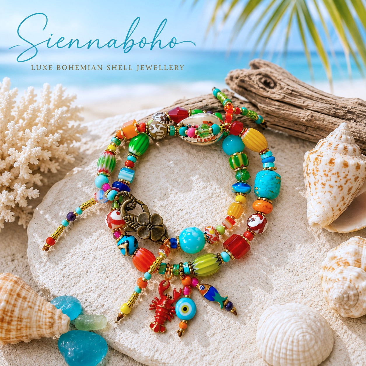 Colourful Coastal Charm Bracelet