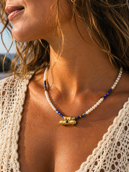 Boho Pearl Beaded Necklace