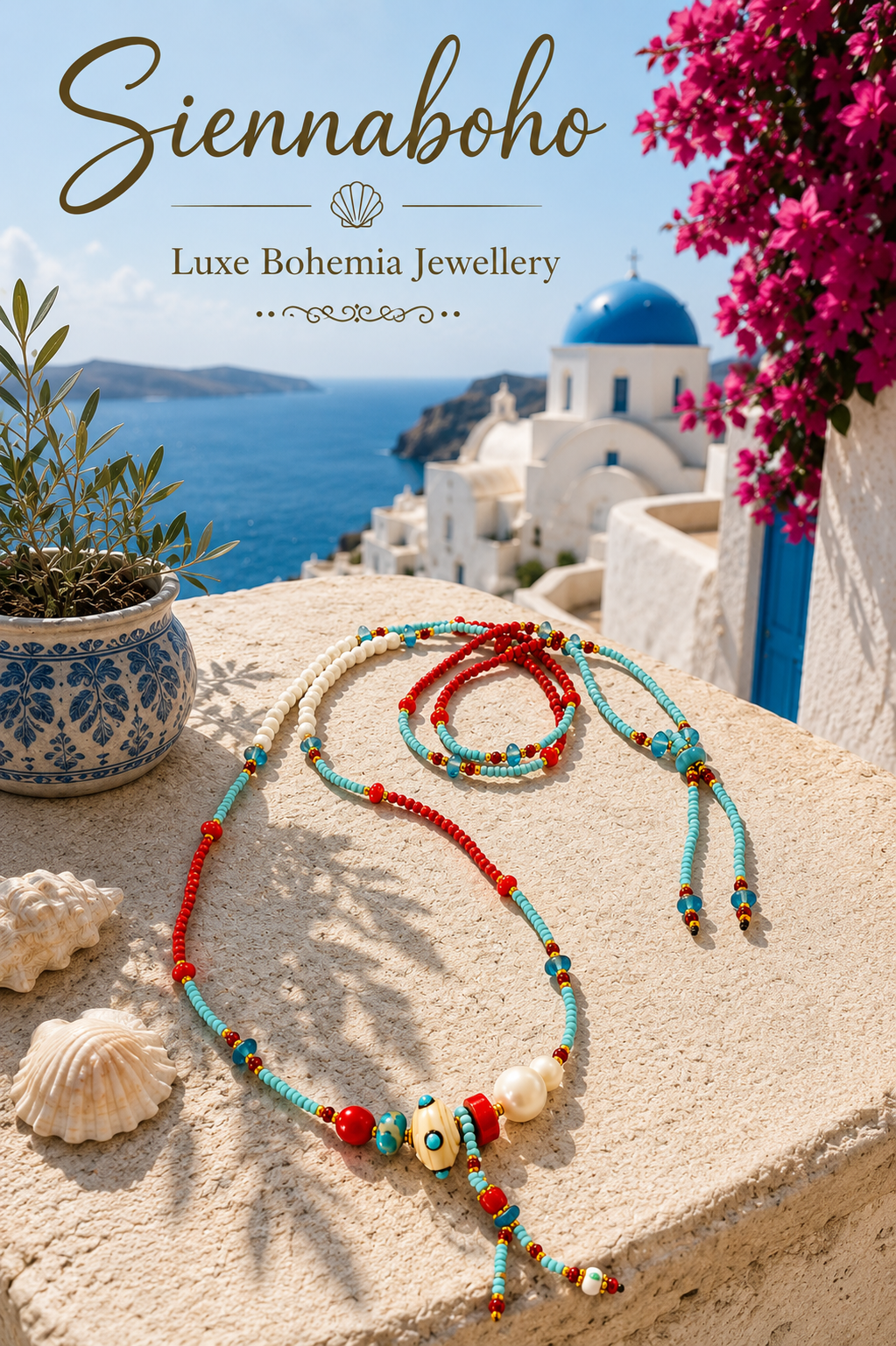 Greek Island Bohemian Necklace