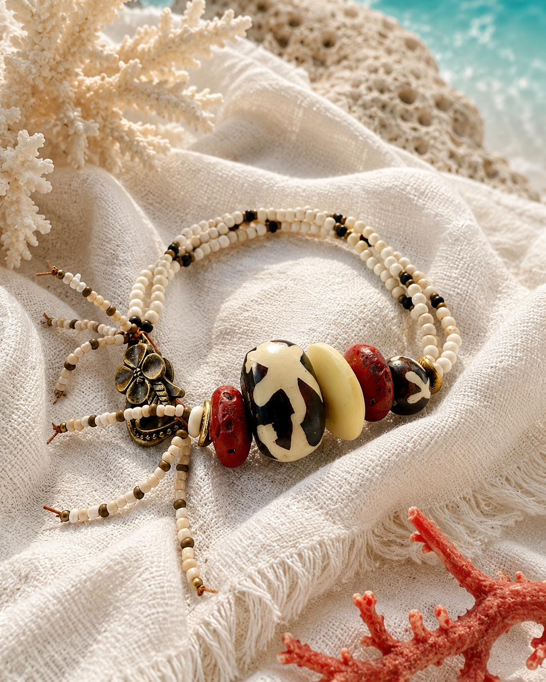 Desert Nomad Spirit Dzi Tribal Bracelet