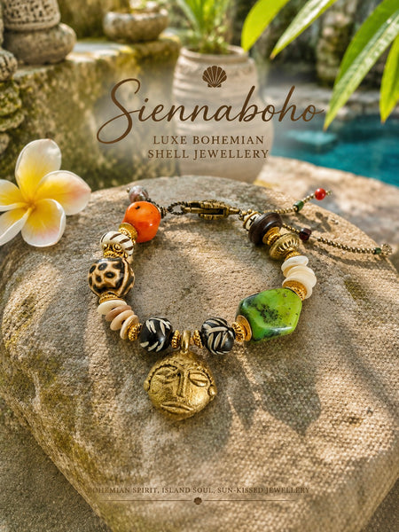 Coastal Nomad Tribal Buddha Charm Bracelet