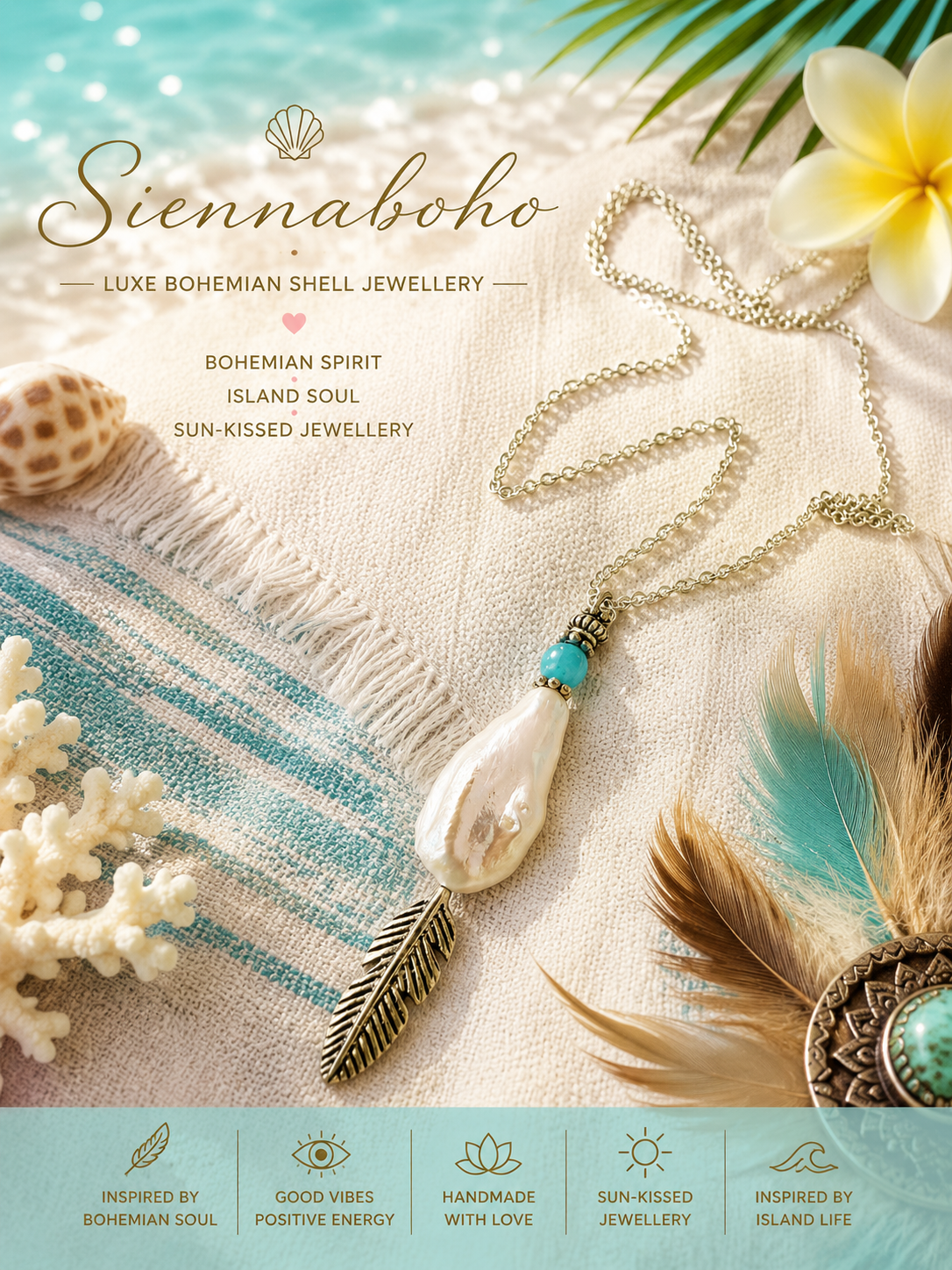 Bohemian Silver Feather Necklace