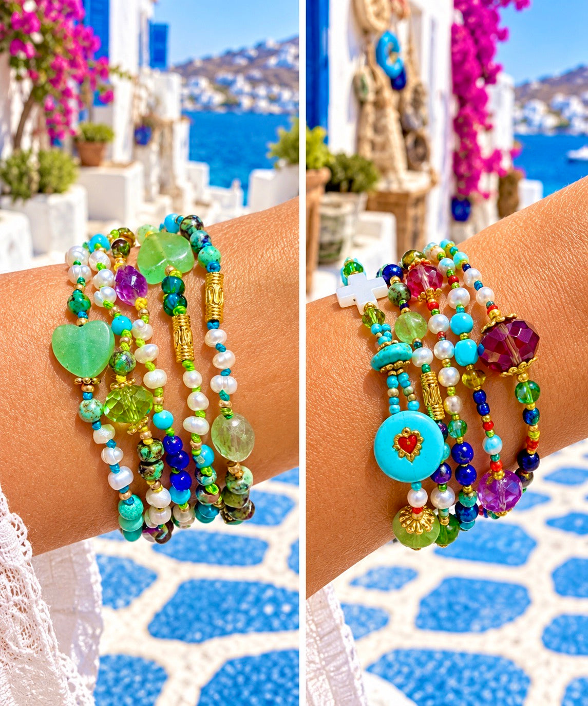 Coastal Island Pearl Wrap Bracelet