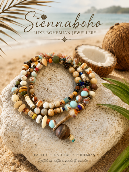 Bali Beaded Stone Wrap Bracelet