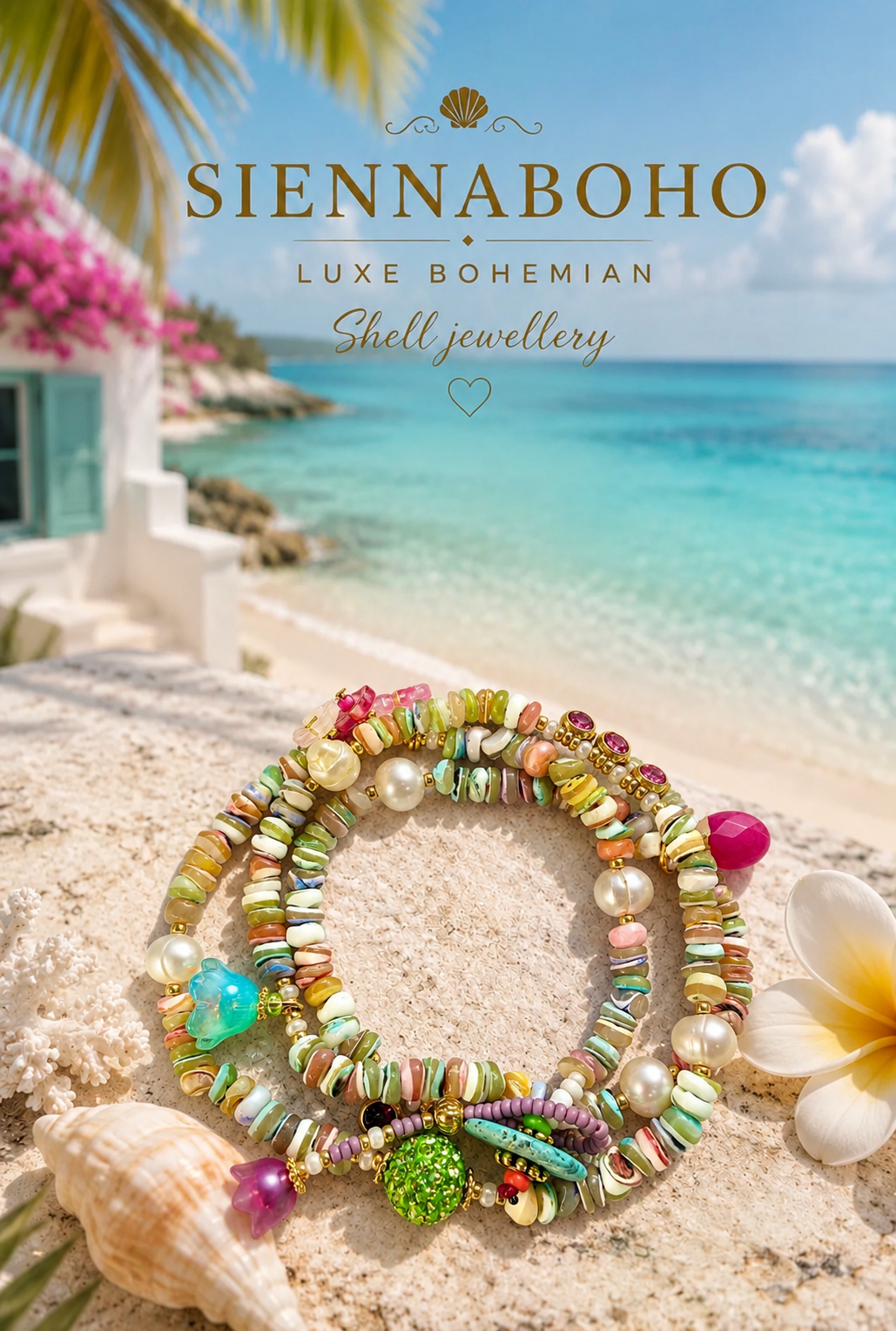Coastal Shell - Hawaiian Pearl Wrap Bracelet