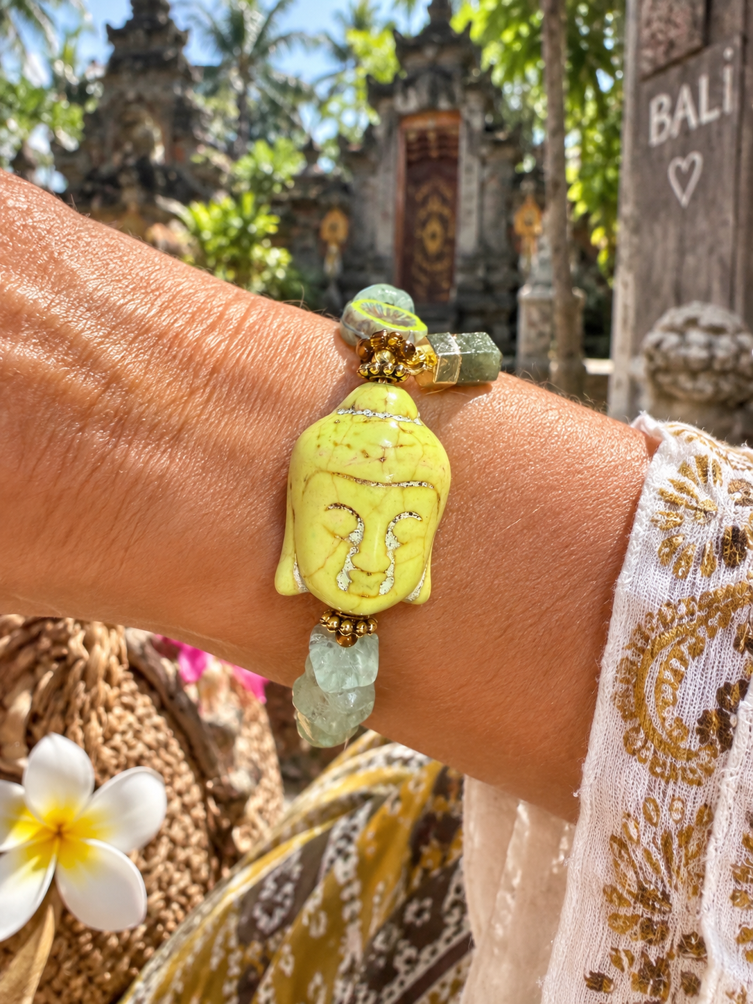 Bali Buddha Spirit Gemstone Bracelet