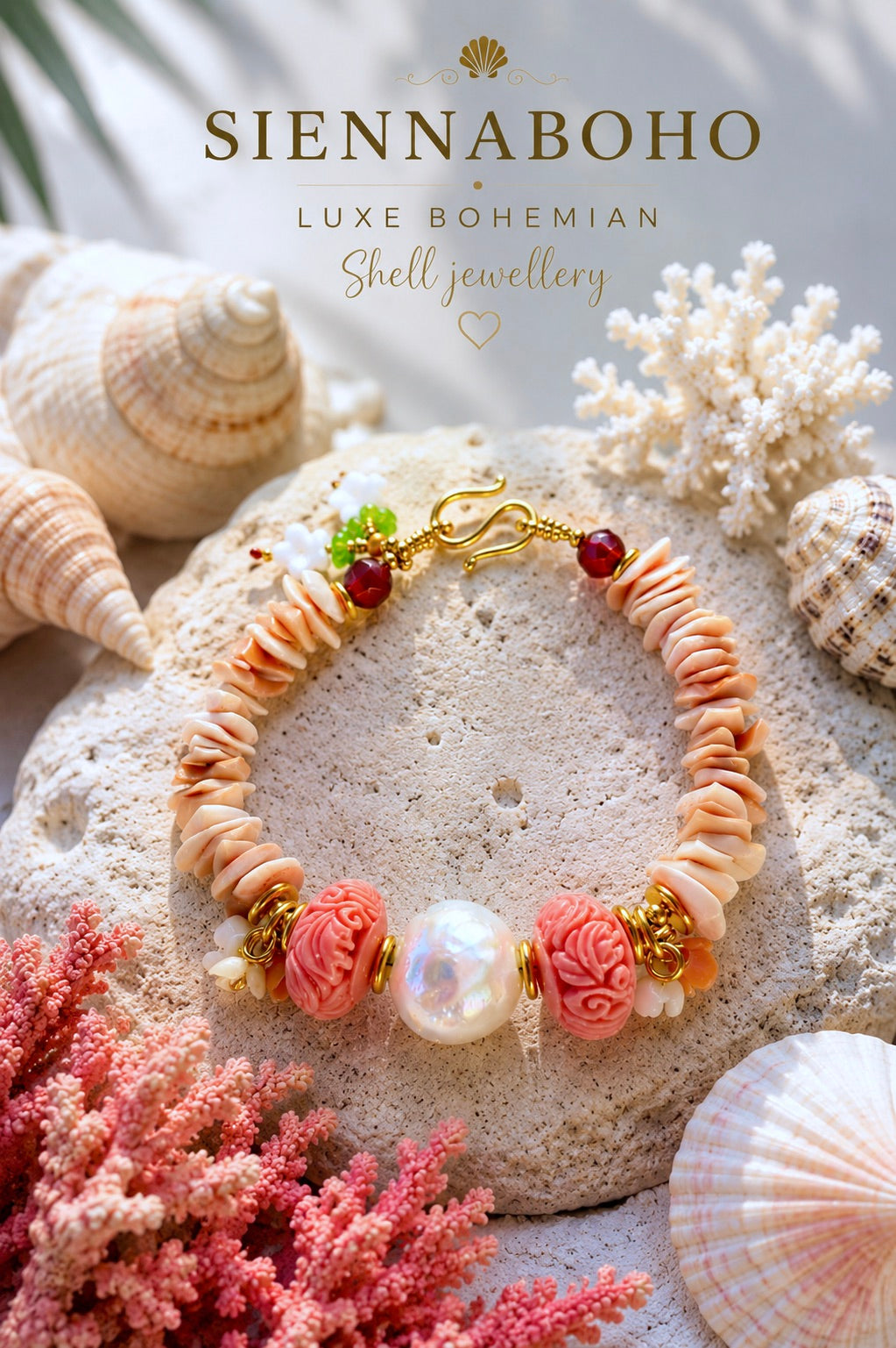 Ocean Pearl Treasure Shell Bracelet