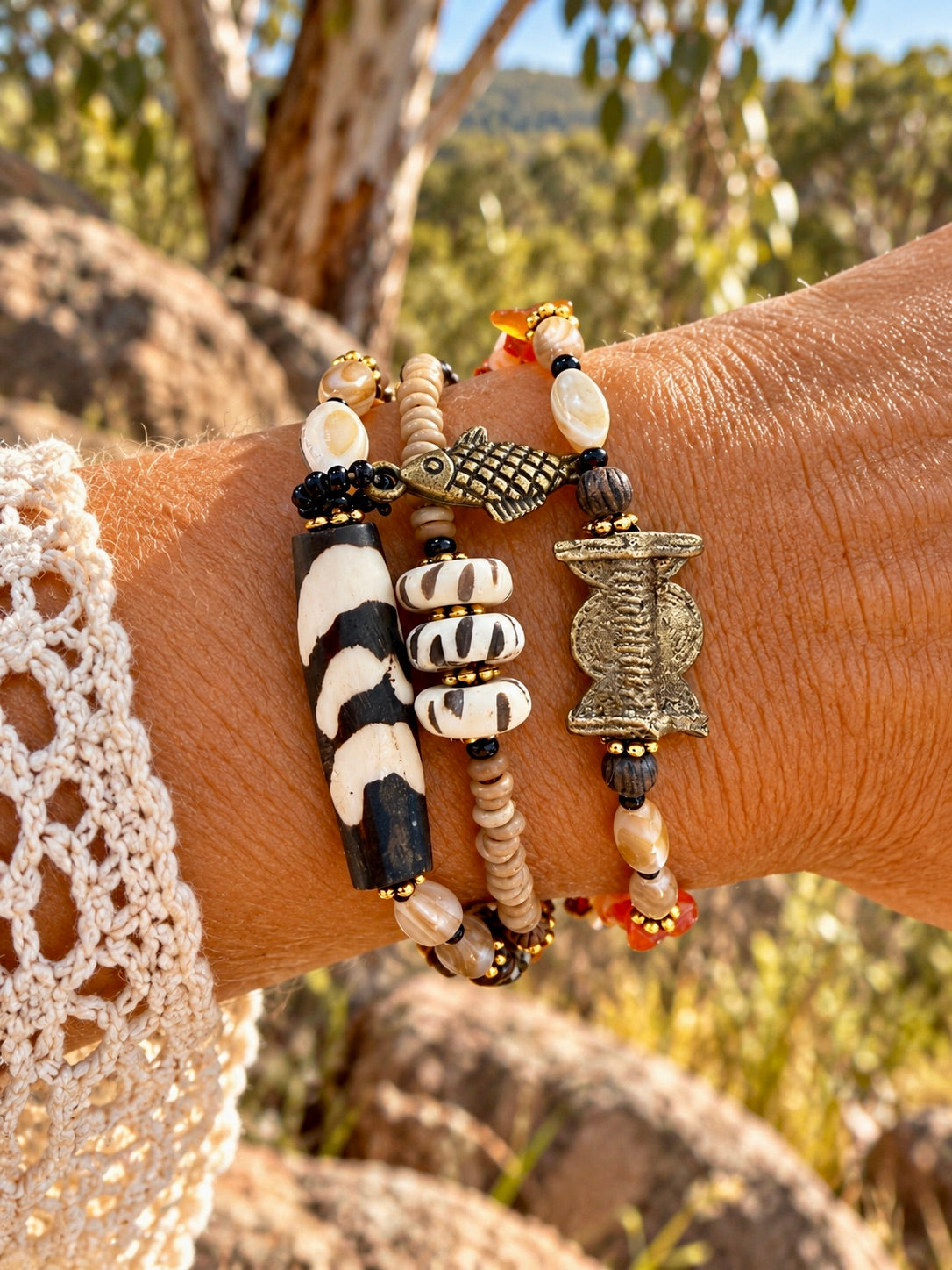 Bali Earthy Coastal Bohemian Wrap Bracelet