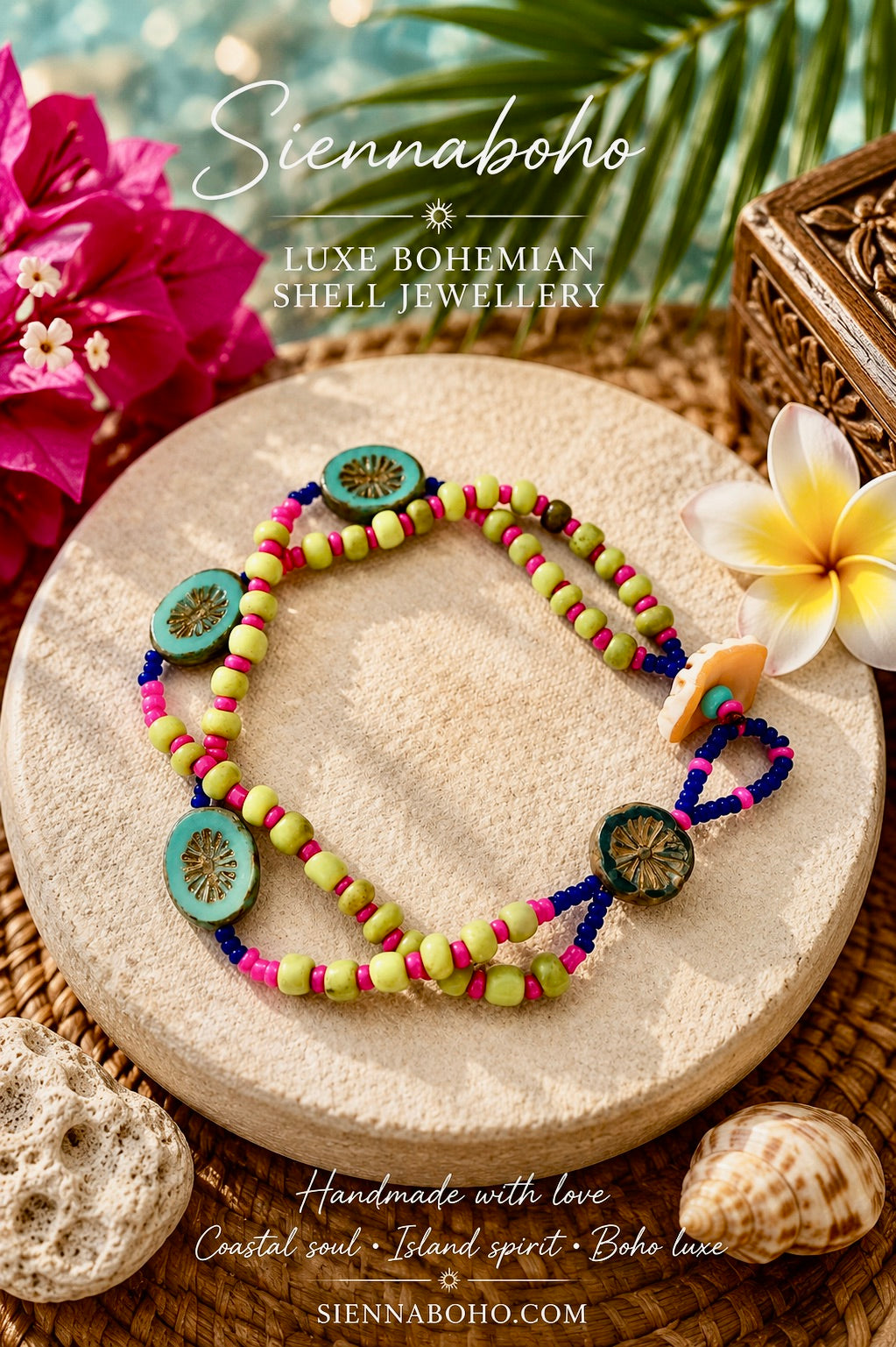 Bali Sunset Seed Bead Bracelet