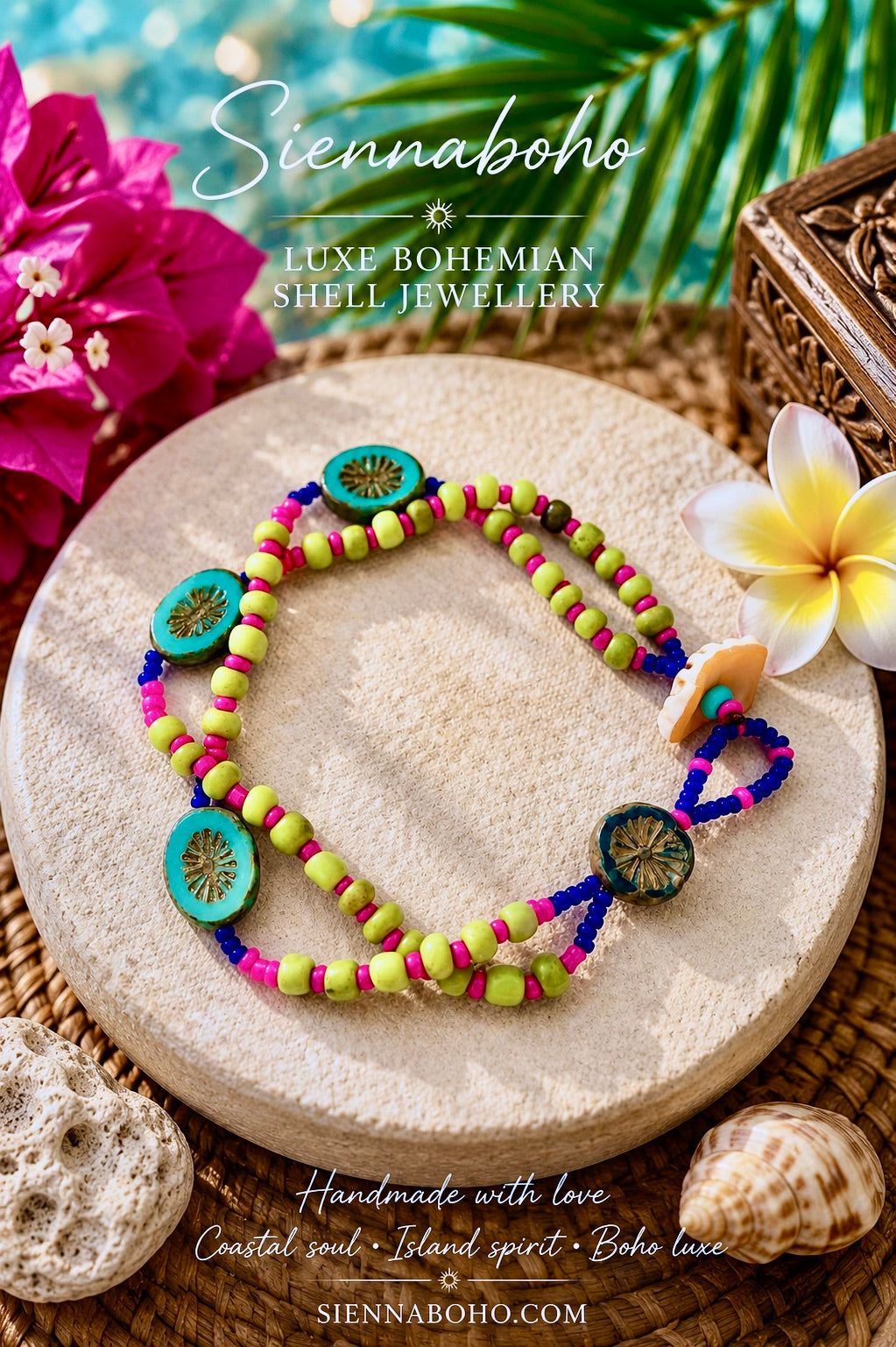 Bali Sunset Seed Bead Bracelet