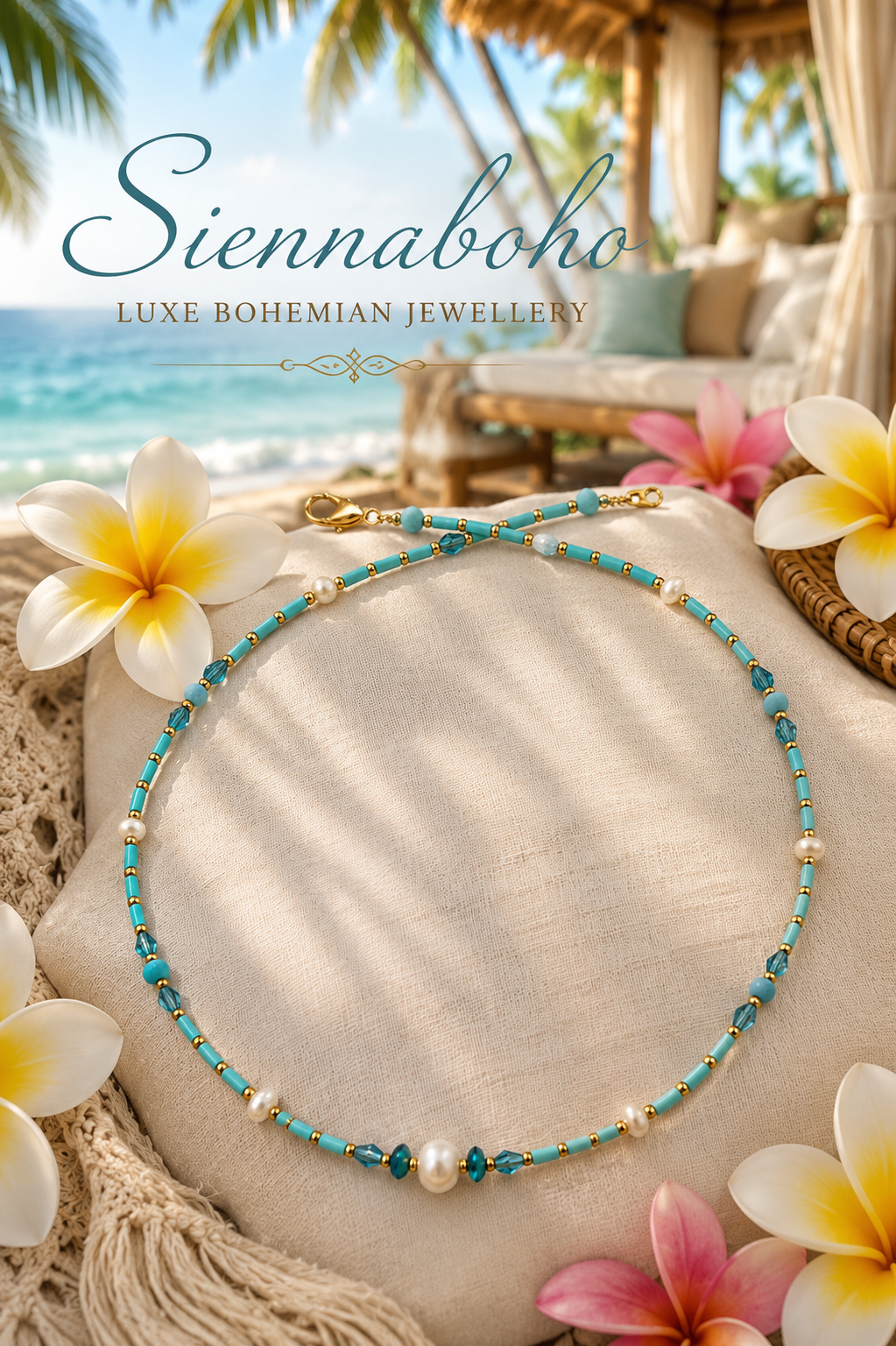 Surf Pearl Seed Bead Necklace