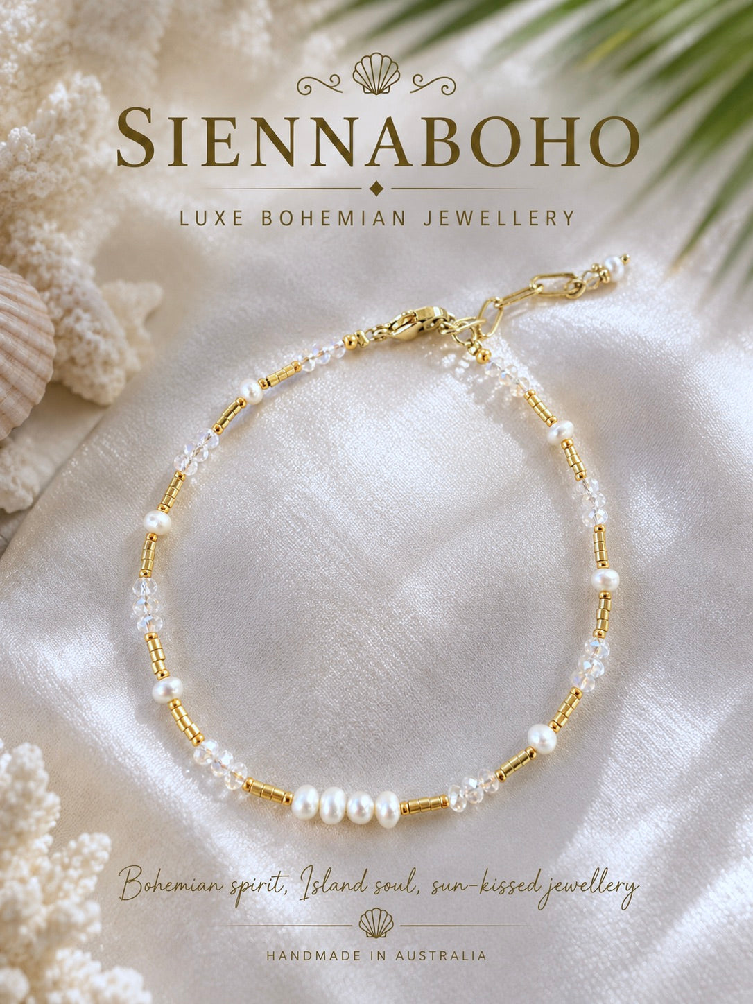 Ocean Pearl & Crystal Luxe Bracelet