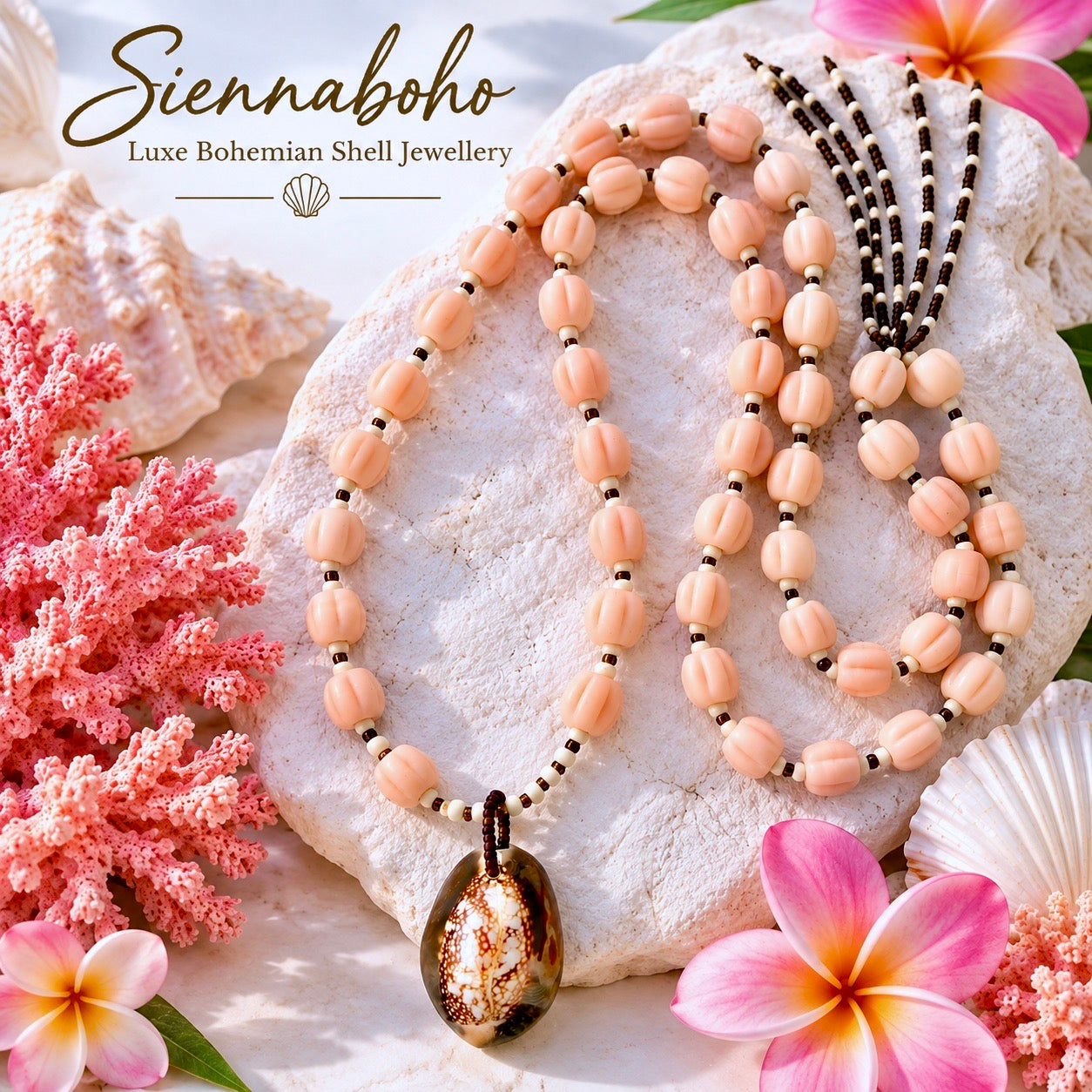 Australian Shell Reef Sunset Necklace