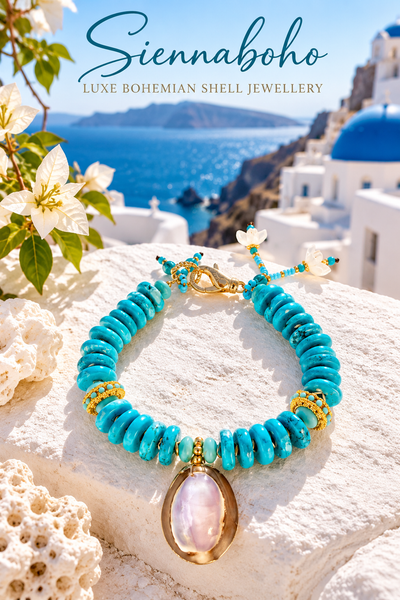 Turquoise Cowrie Shell Bracelet