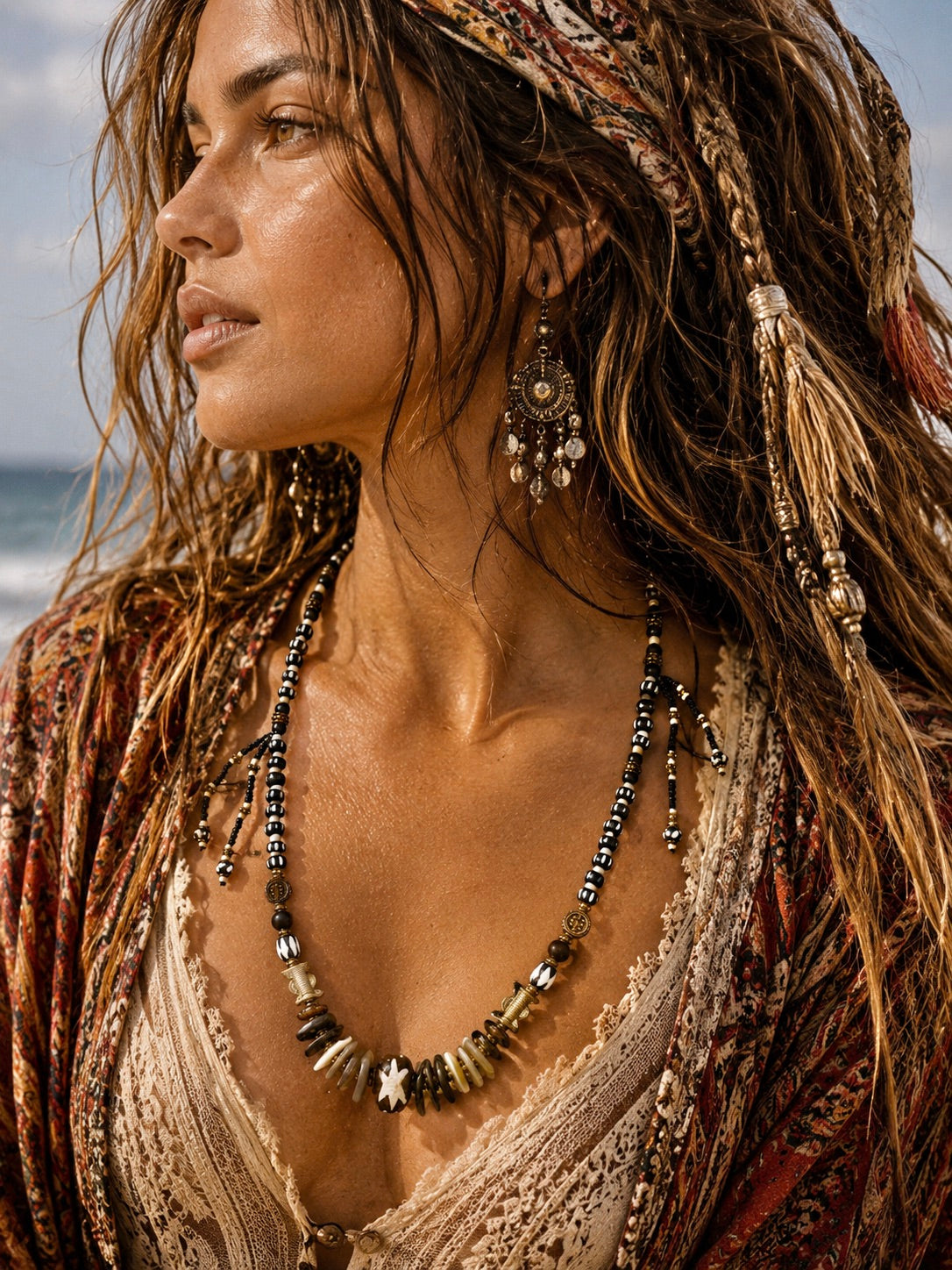 Tribal Nomad Beach Boho Necklace
