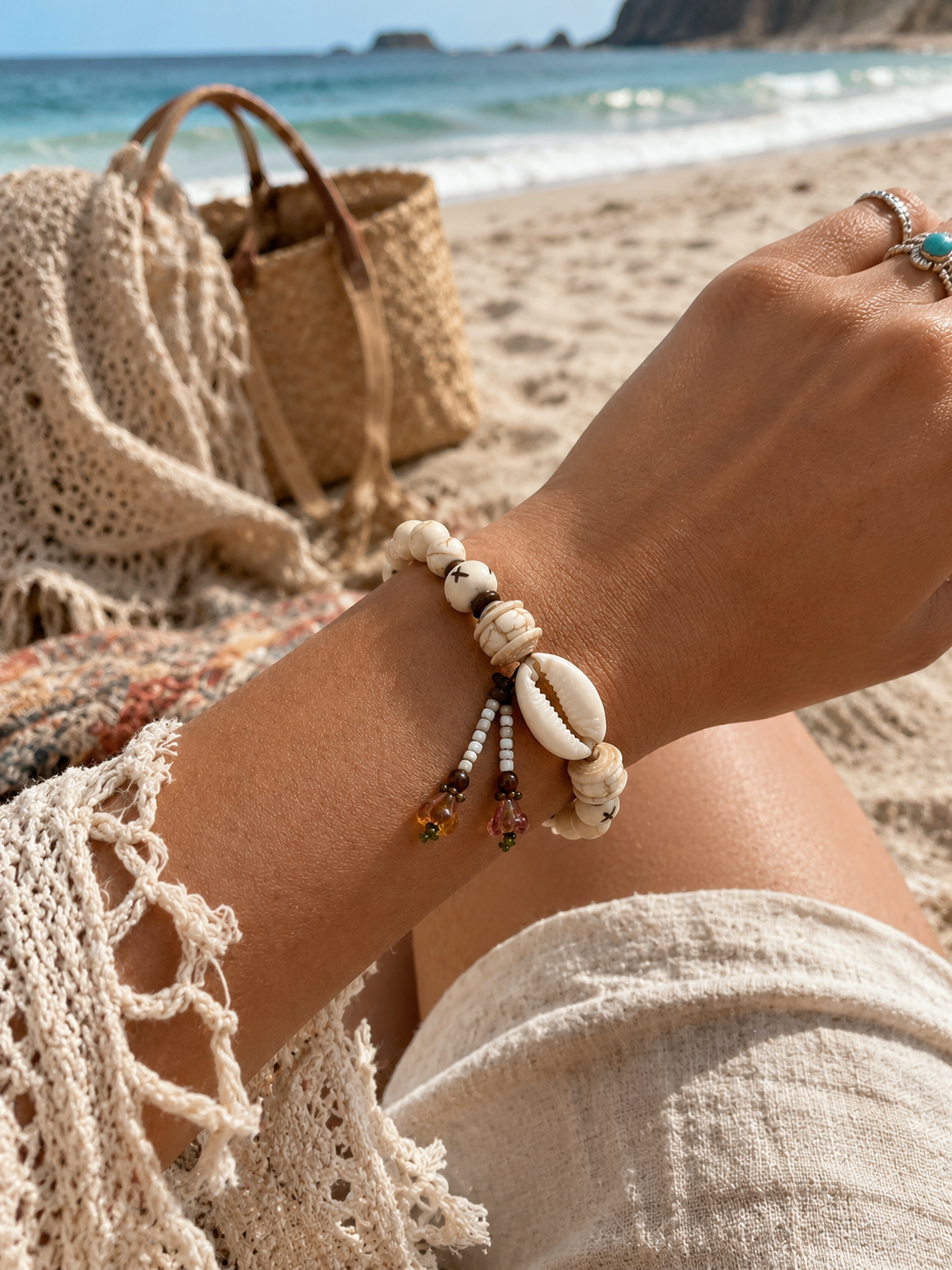 Cowrie Ocean Shell Beach Island Bracelet