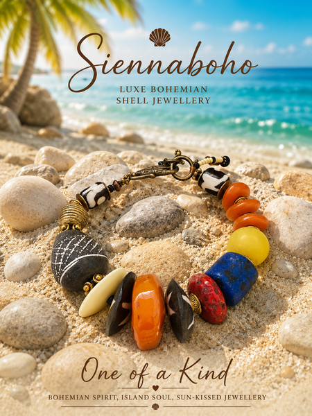 African Tribal Clay Trade Bead Bracelet