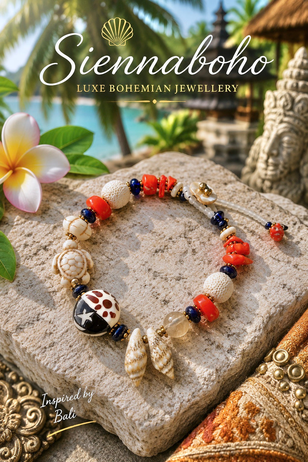 Island Turtle Coastal Charm Bracelet