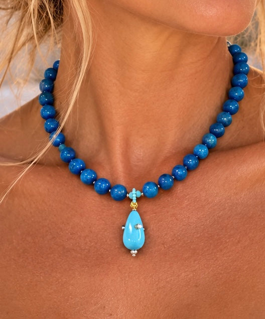Mediterranean Coastal Blue Necklace