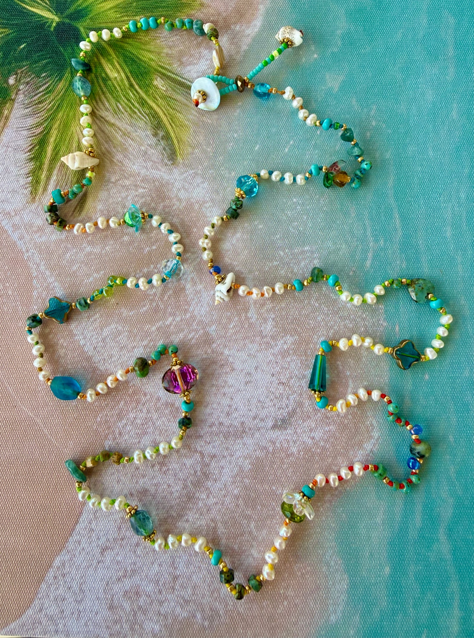 Coastal Island Pearl Wrap Bracelet