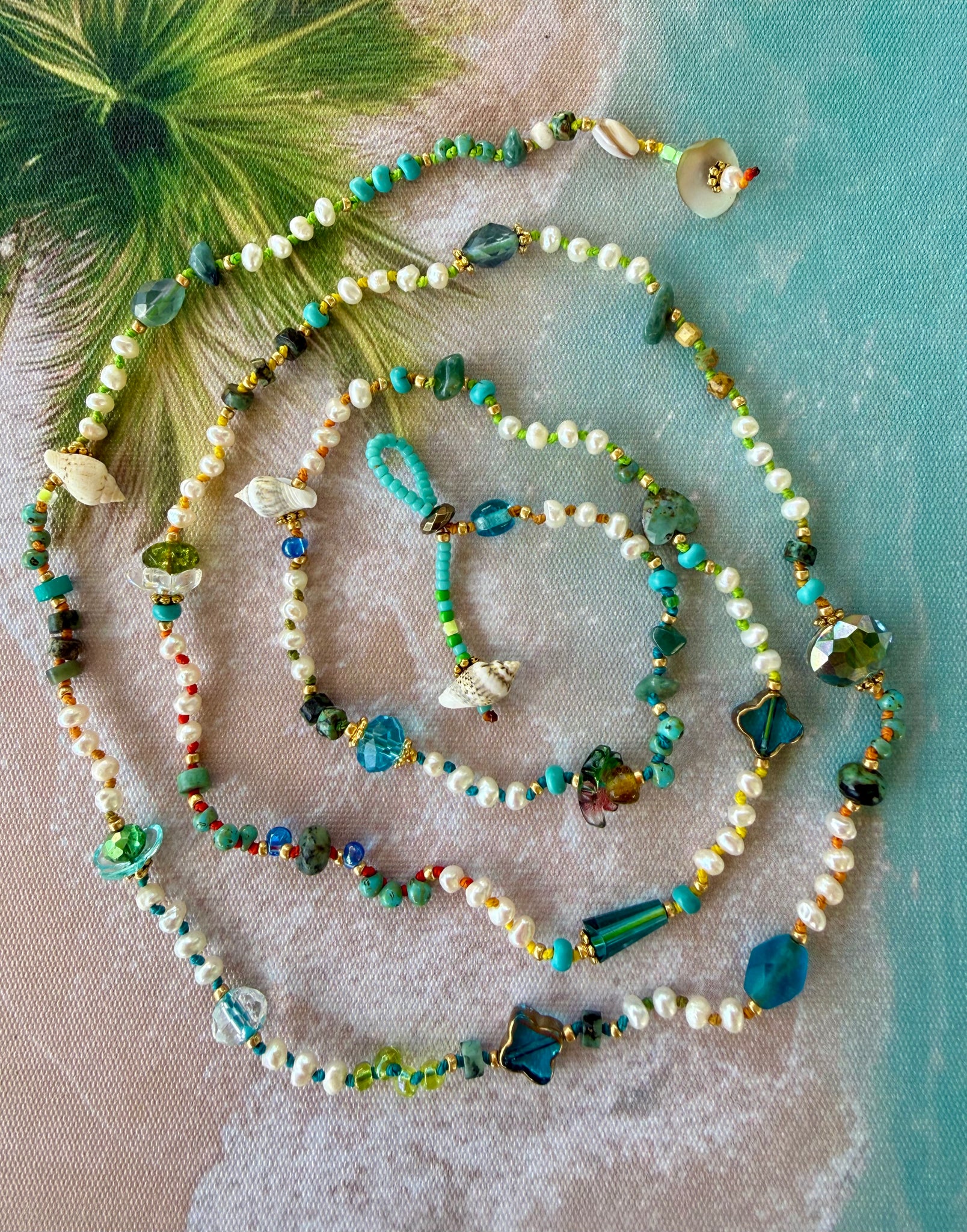 Coastal Island Pearl Wrap Bracelet