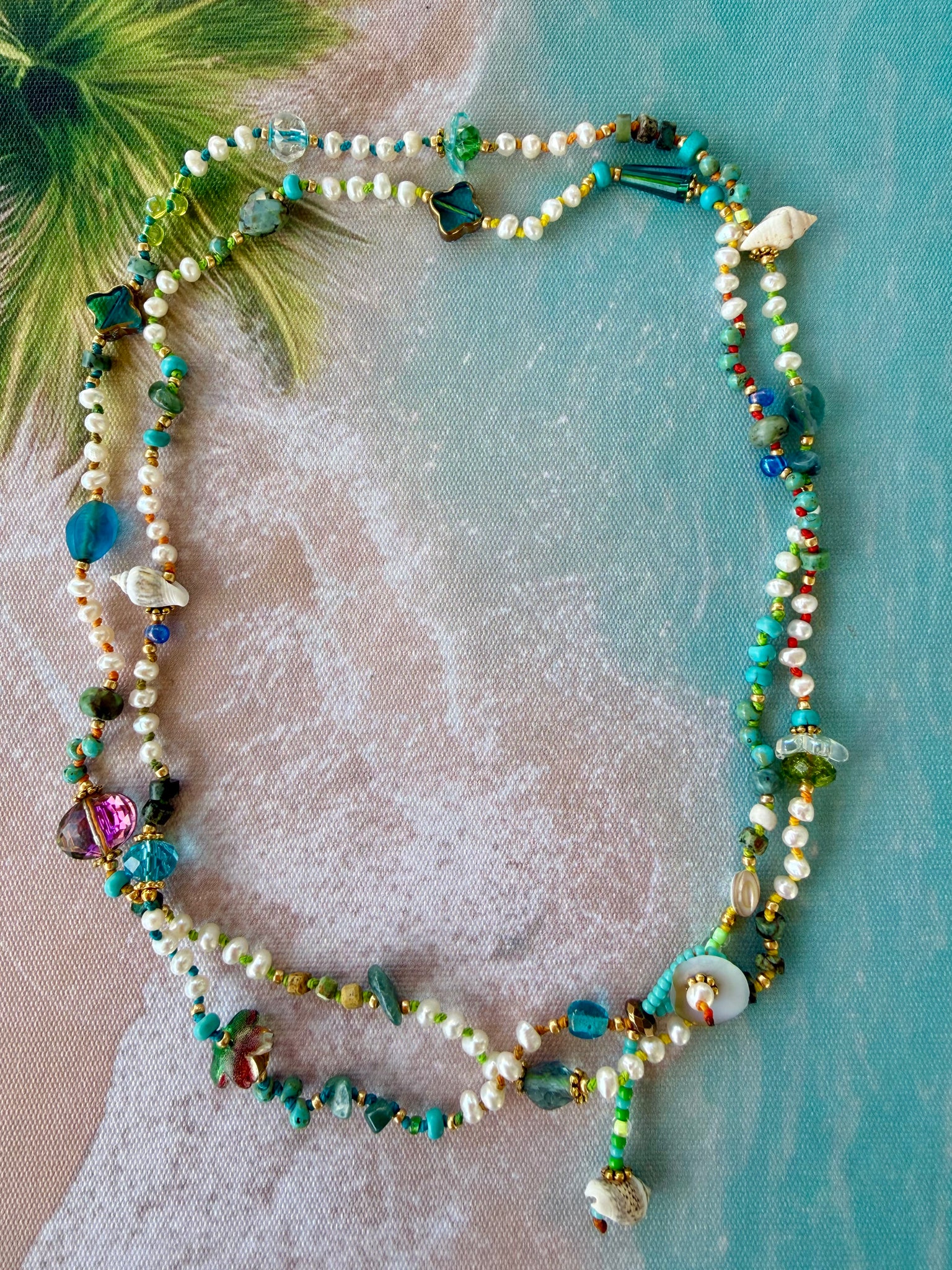 Coastal Island Pearl Wrap Bracelet