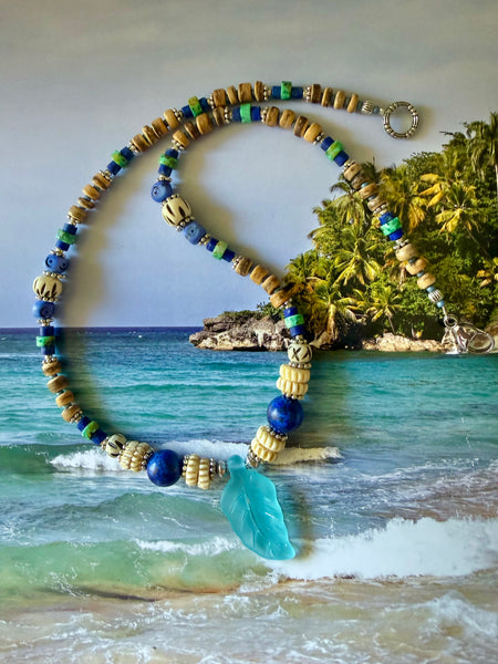 Beachie Boho Tribal Coconut Necklace