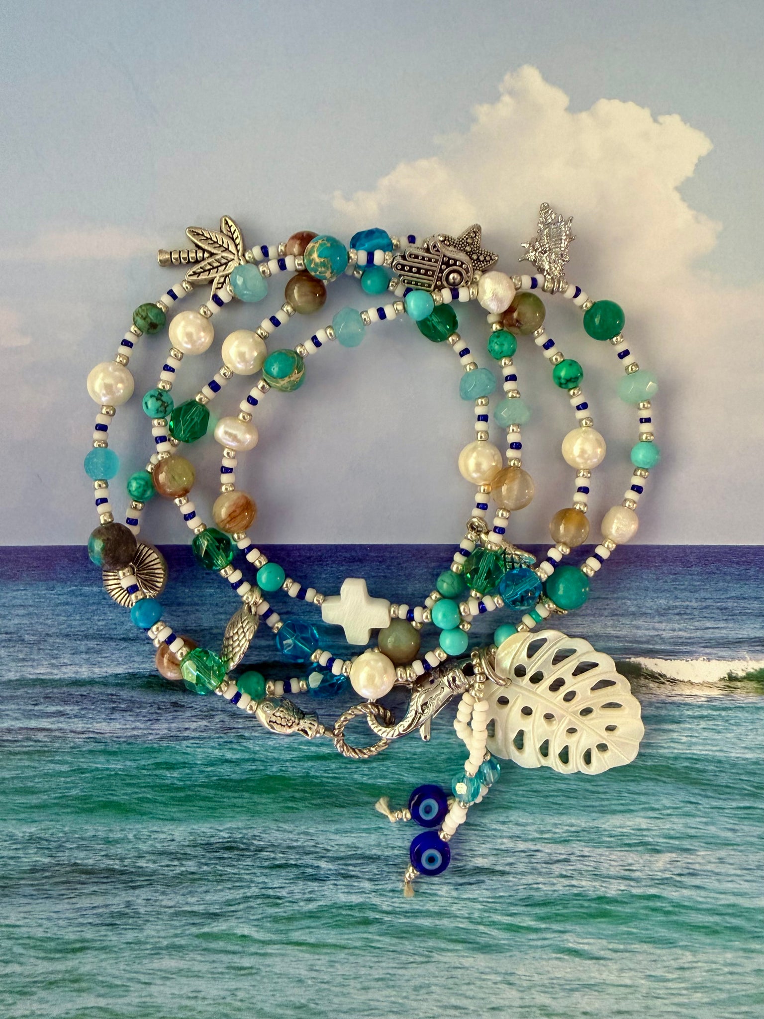 Shell Charm Silver Bracelet