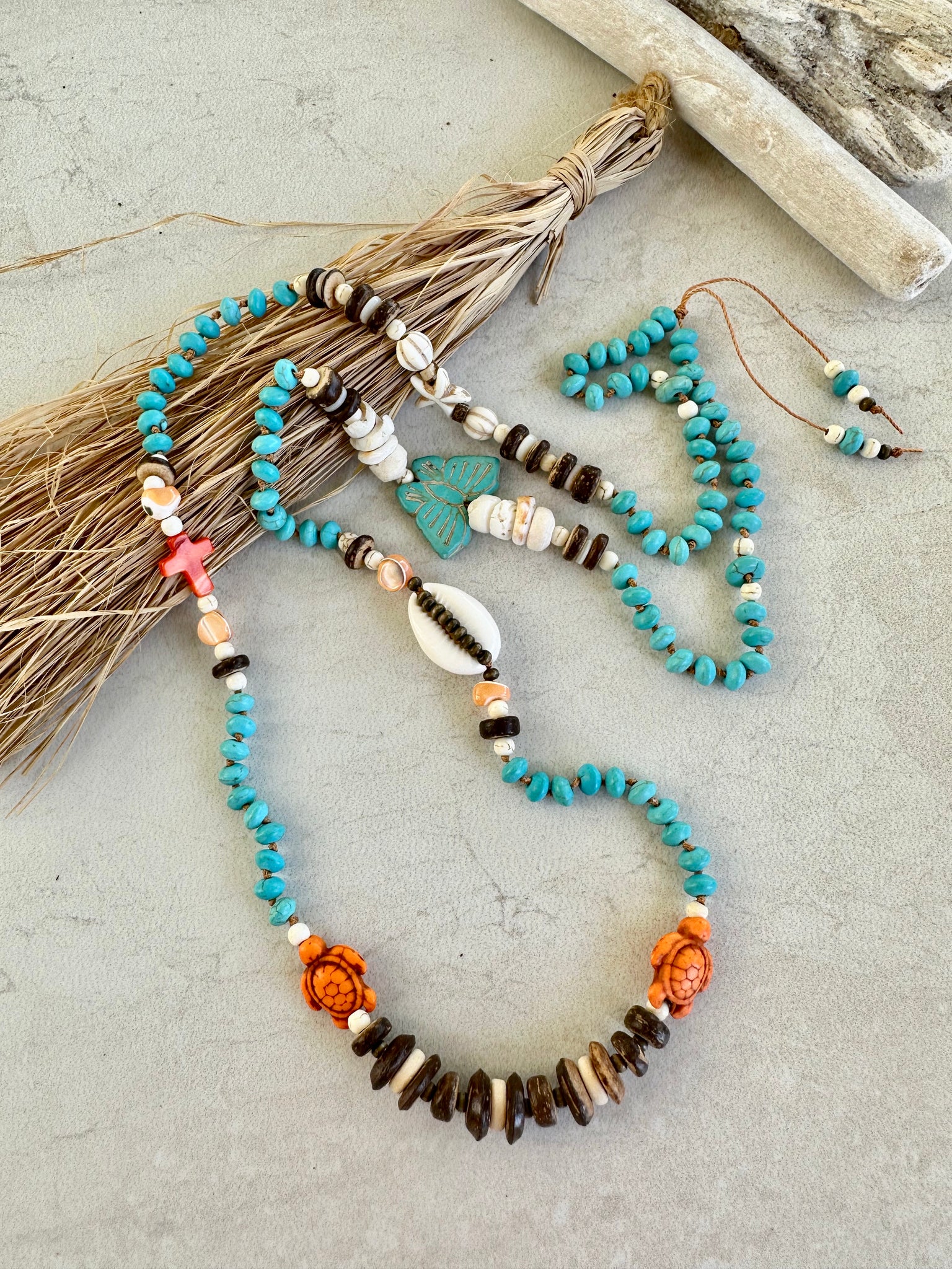 Boho Beaded Cowrie Shell Necklace