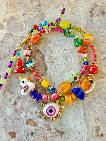 Boho Charm Evil Eye Bracelet