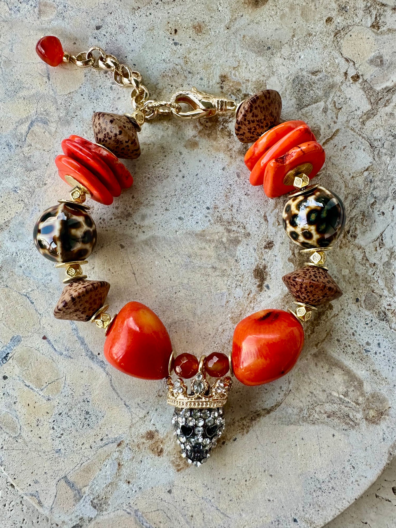 Orange Shell Bracelet