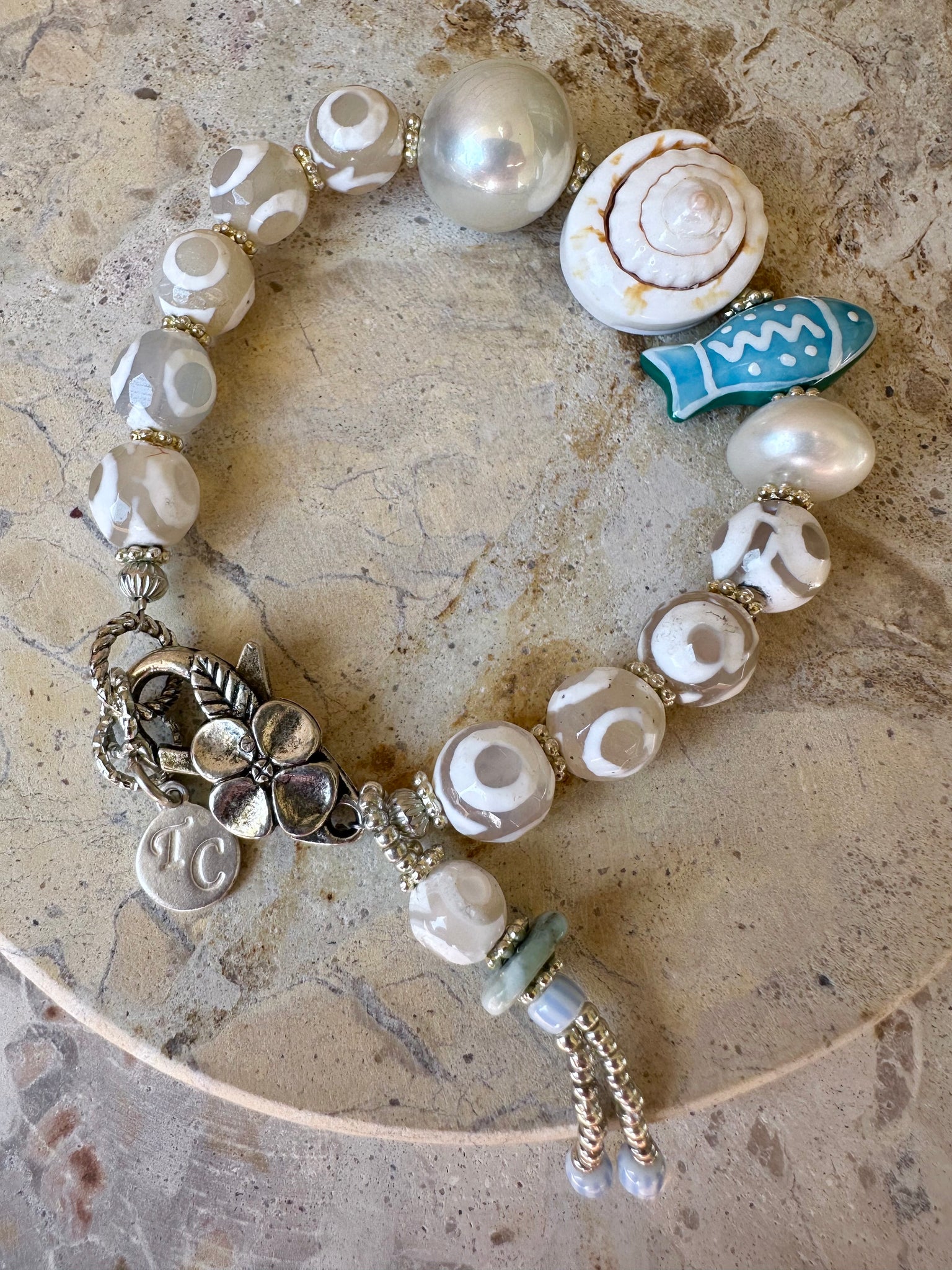 White Shell Stone Bracelet