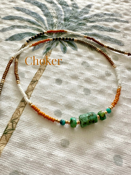 Seed Bead Choker Necklace
