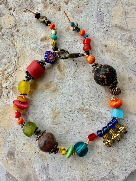 Tibetan Love Knotted Bead Boho Bracelet