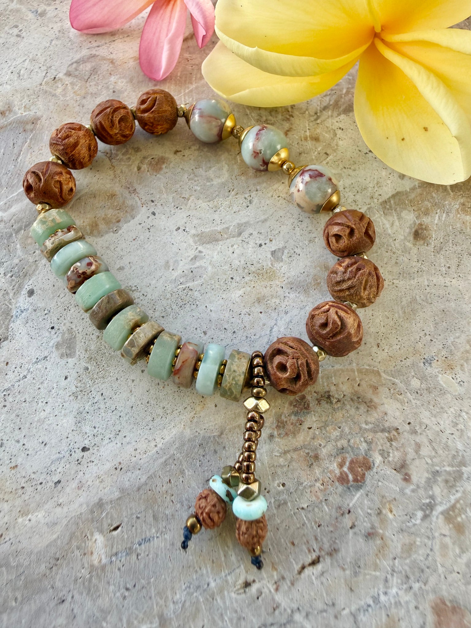 Earth & Sea Boho Beaded Bracelet