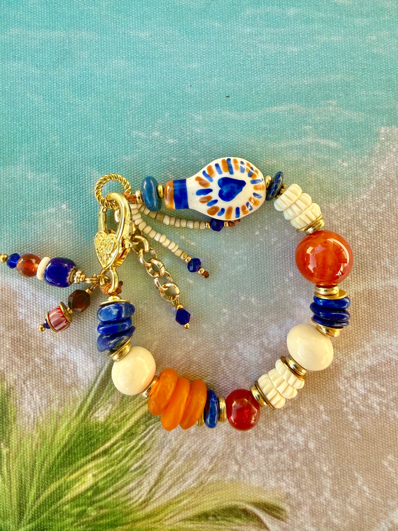 Love Charm Beaded Bracelet