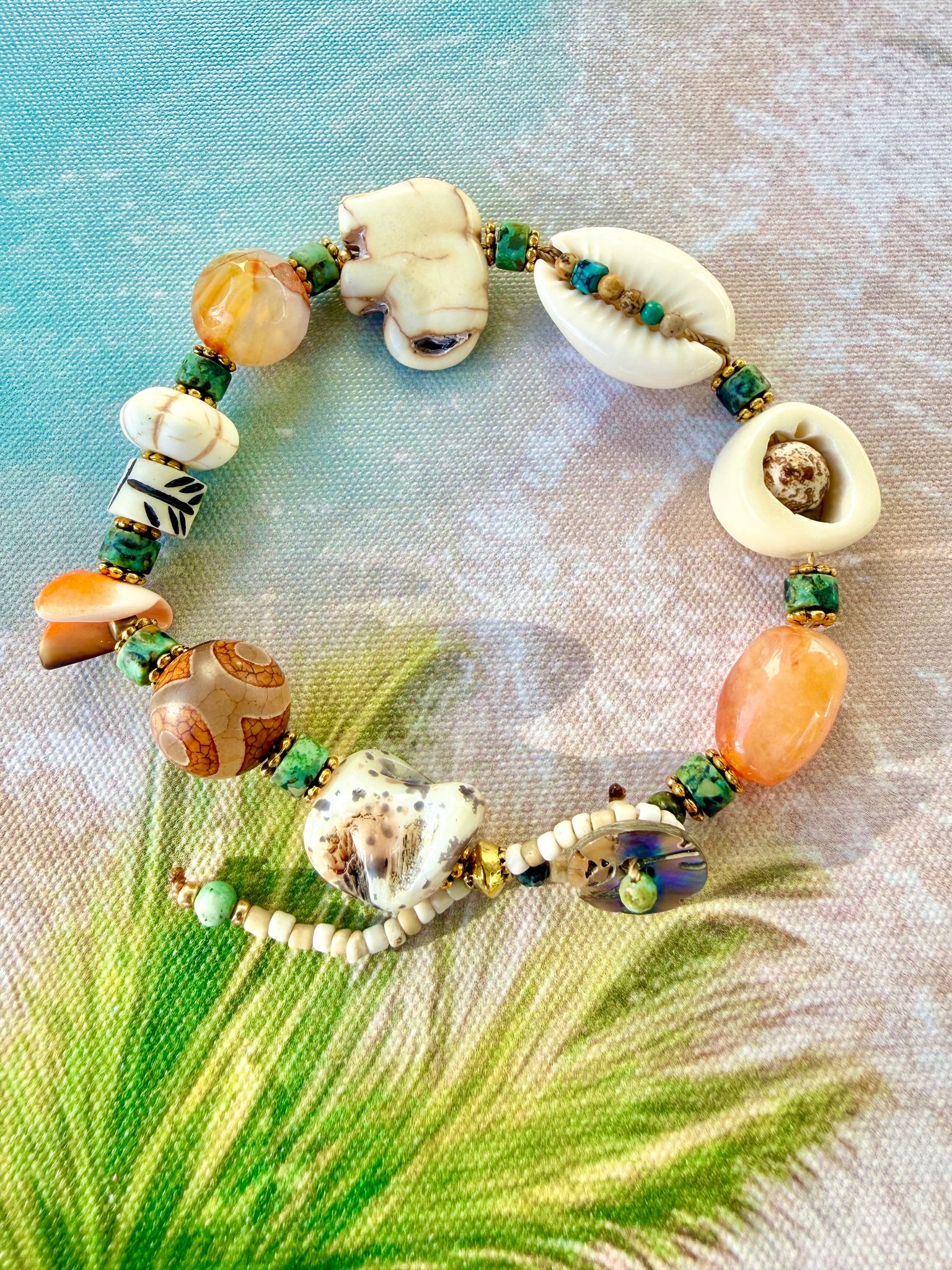 African Zanzibar Island Cowrie Shell Bracelet