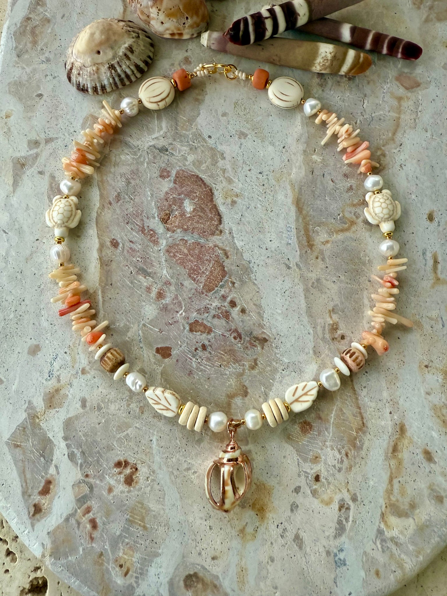 Amalfi Coral Shell Necklace