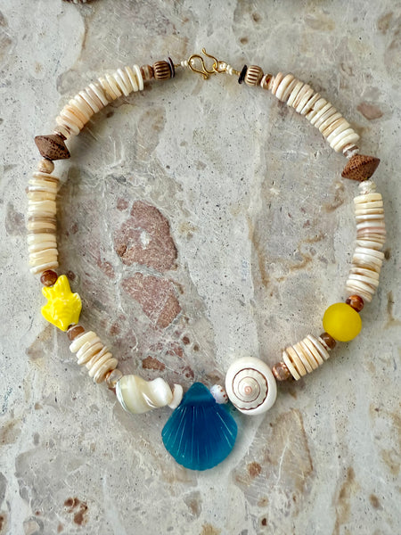 Mauritius Beach Shell Beaded Necklace