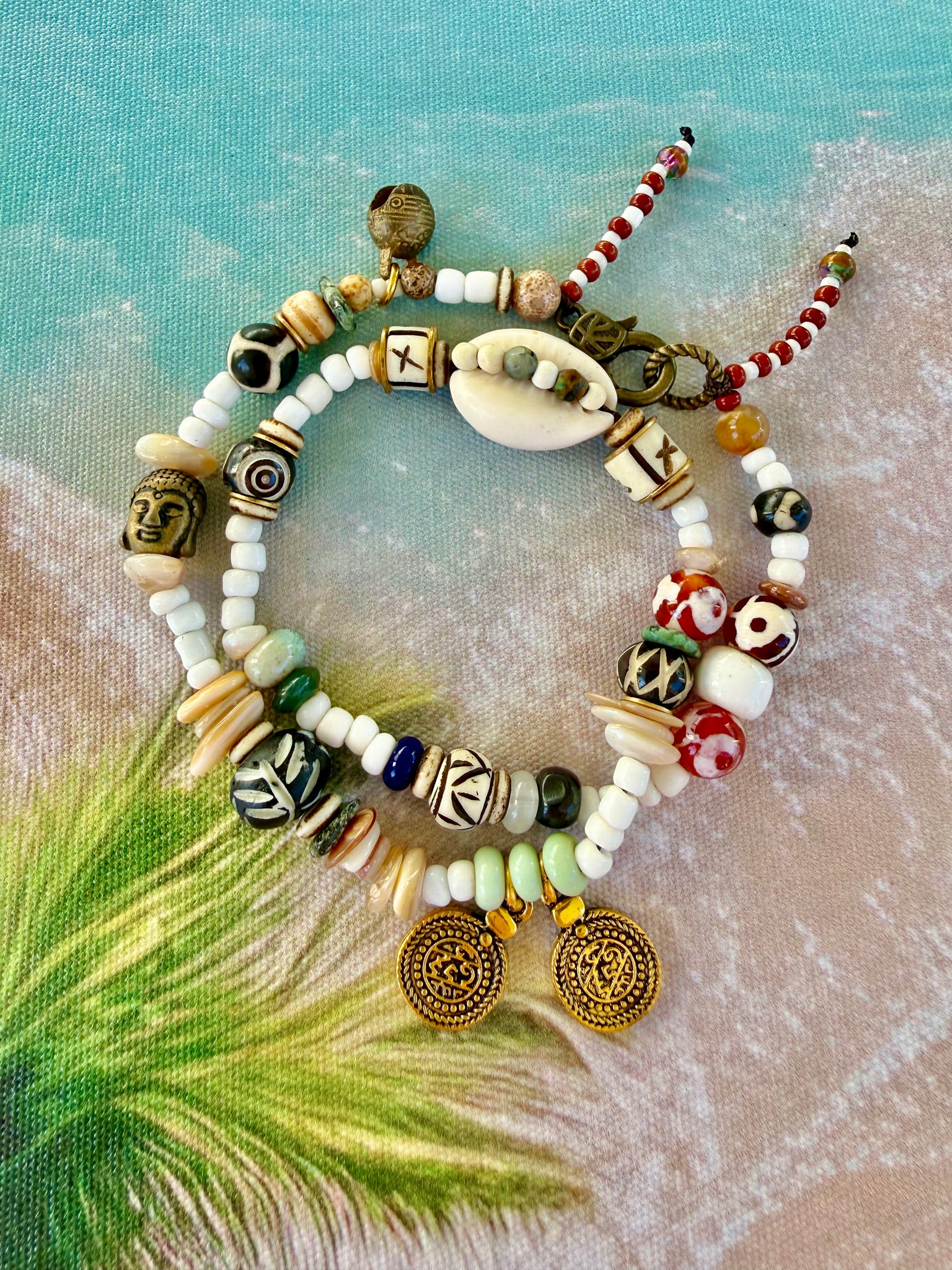 Boho Tribal Beaded Wrap Bracelet