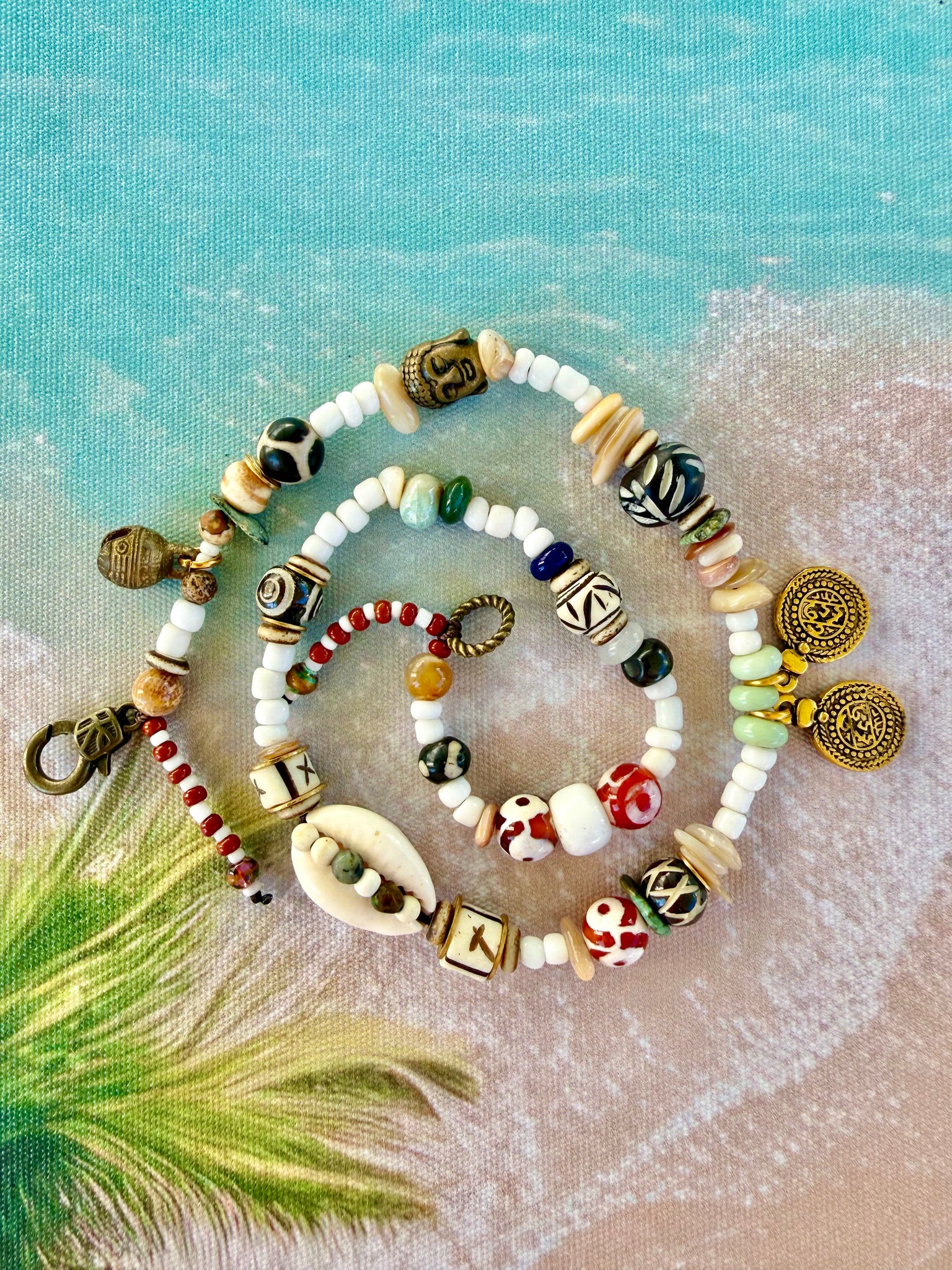 Boho Tribal Beaded Wrap Bracelet