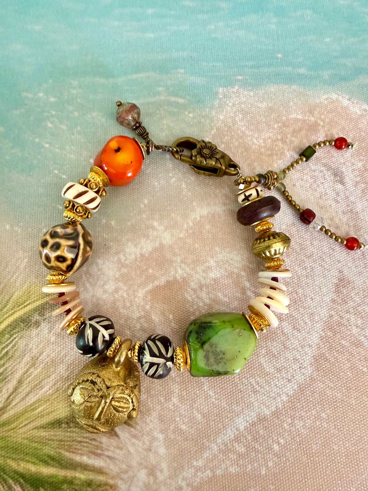 Coastal Nomad Tribal Buddha Charm Bracelet