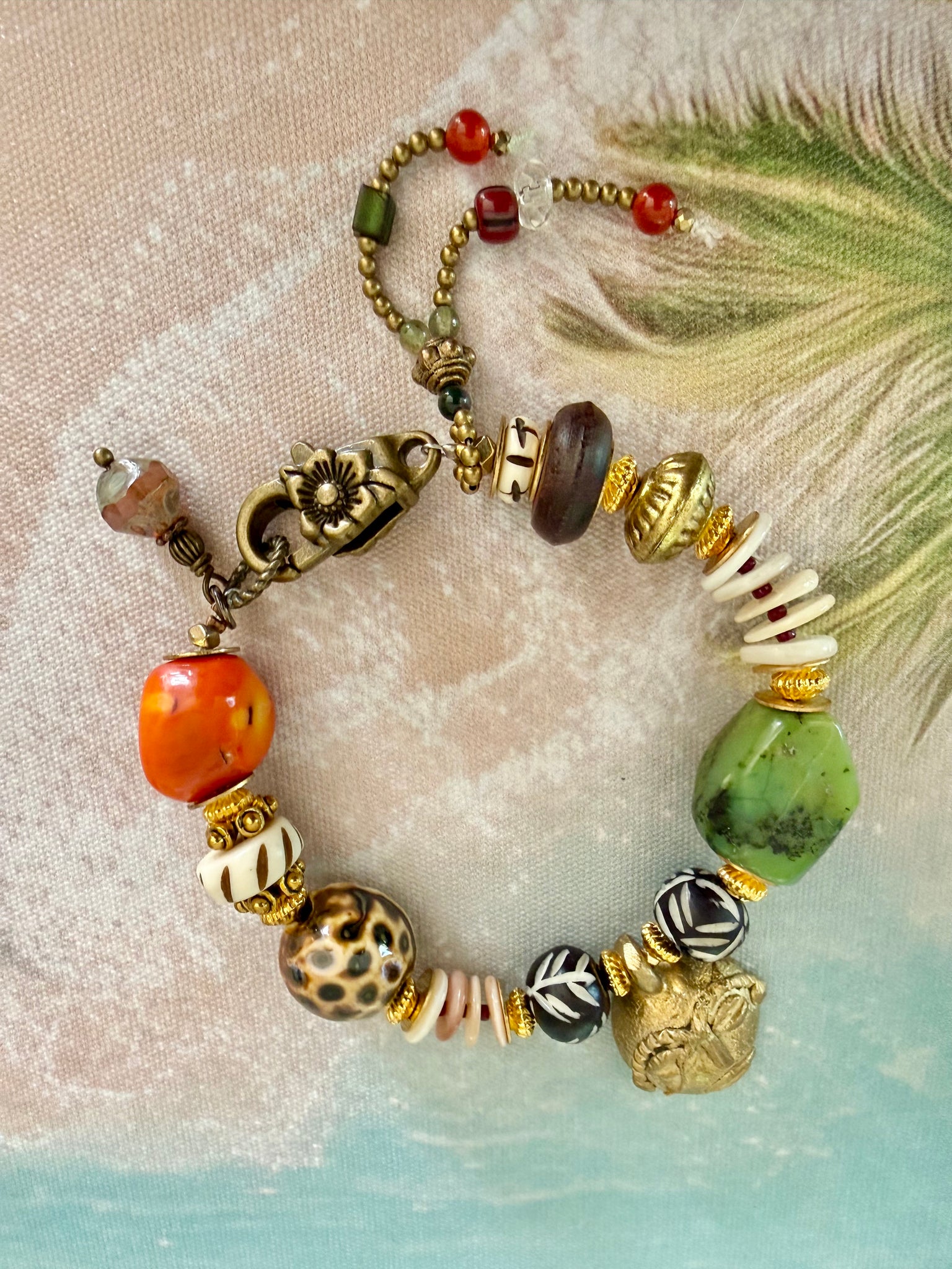 Coastal Nomad Tribal Buddha Charm Bracelet
