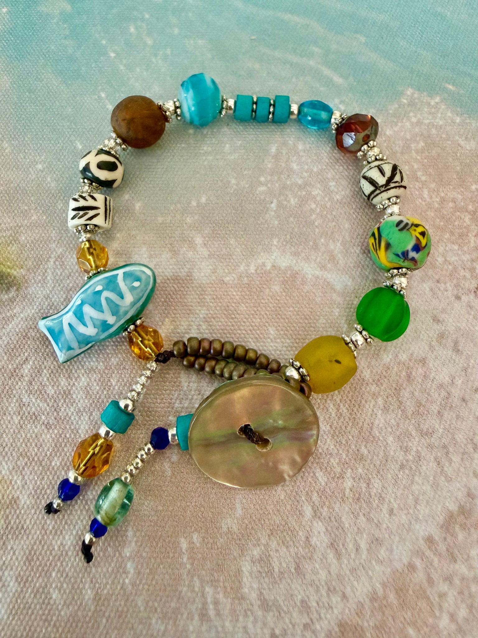Beach Surf Beaded Bracelet