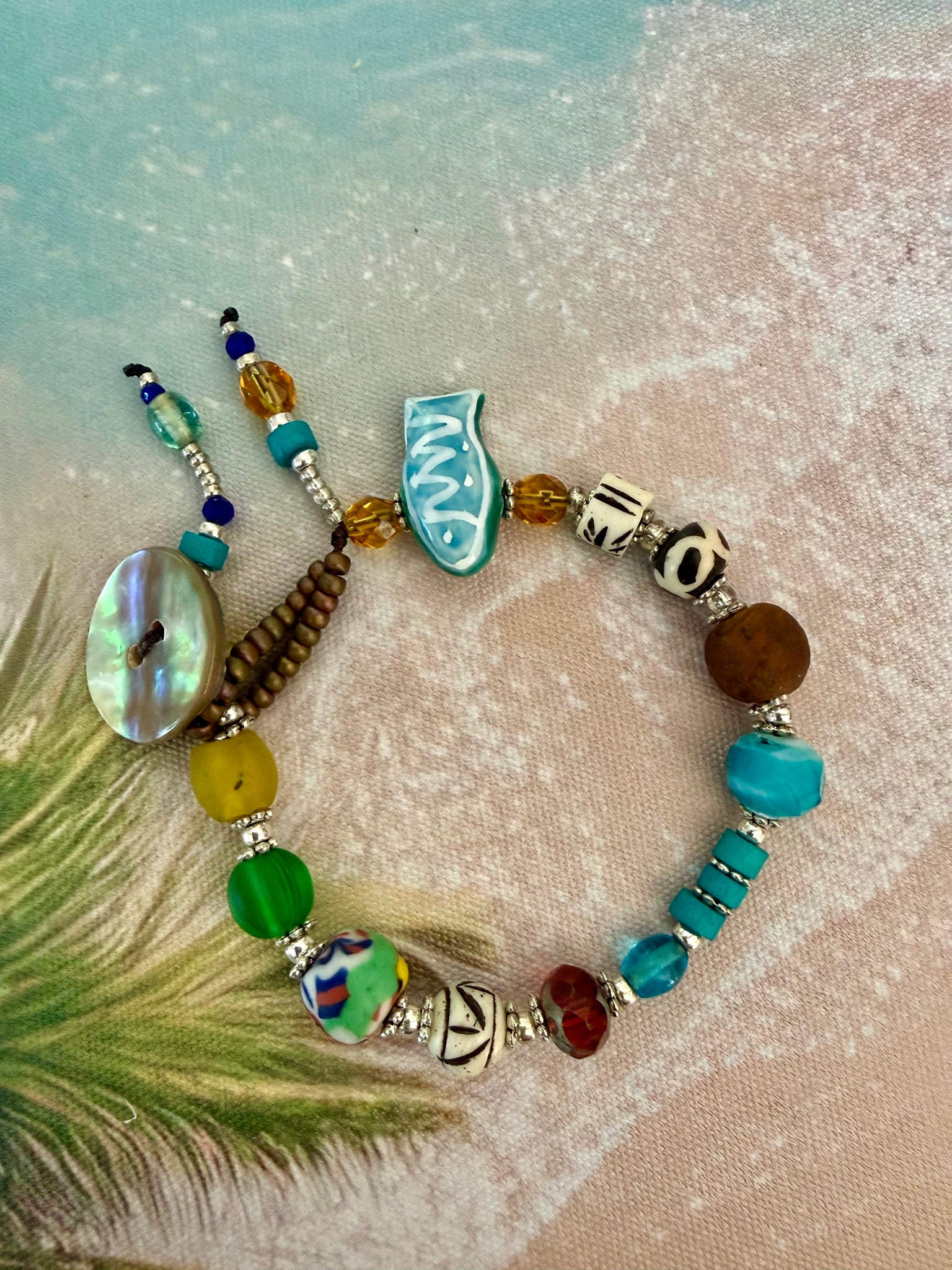 Beach Surf Beaded Bracelet