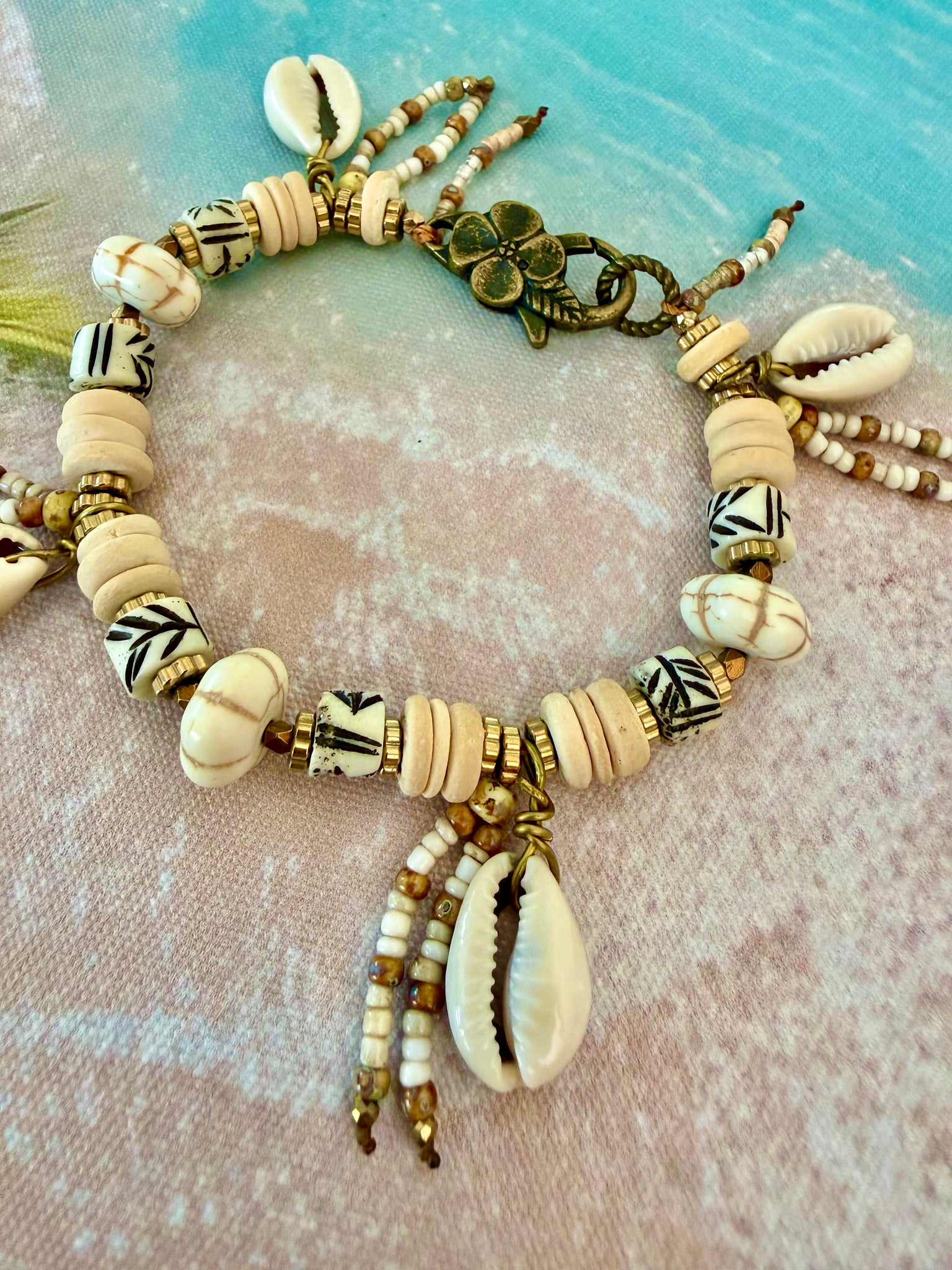 Hawaii Cowrie Shell Island Tribal Bracelet