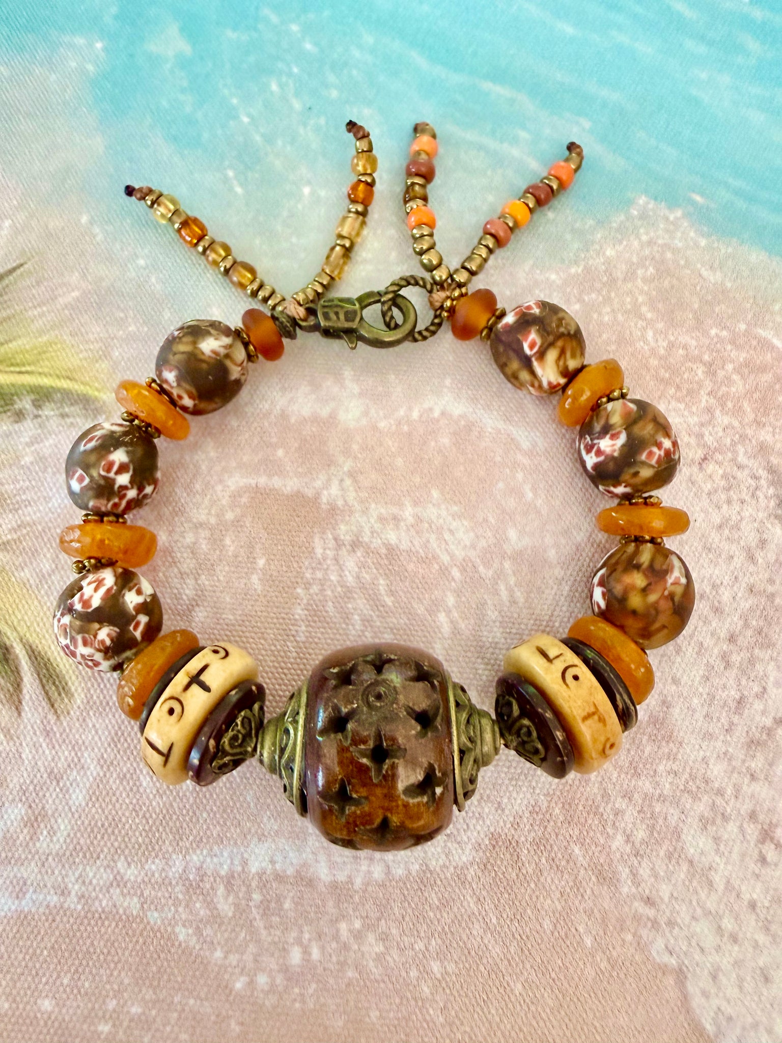 Tribal Sunset Bead Bracelet