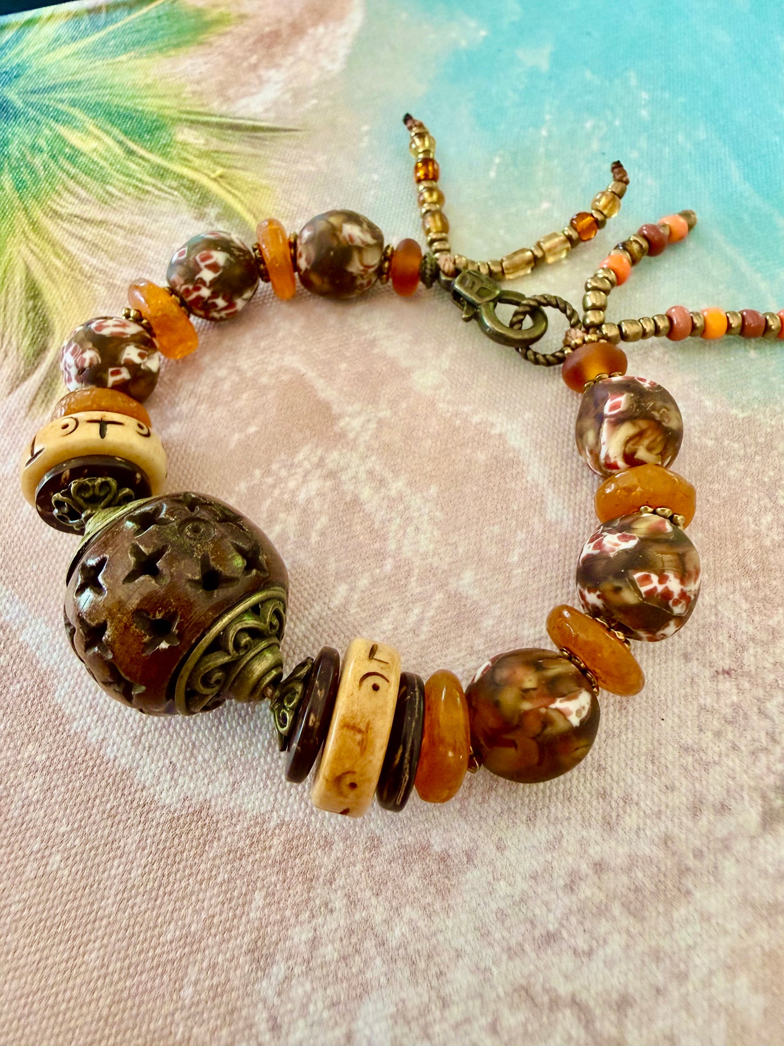 Tribal Sunset Bead Bracelet