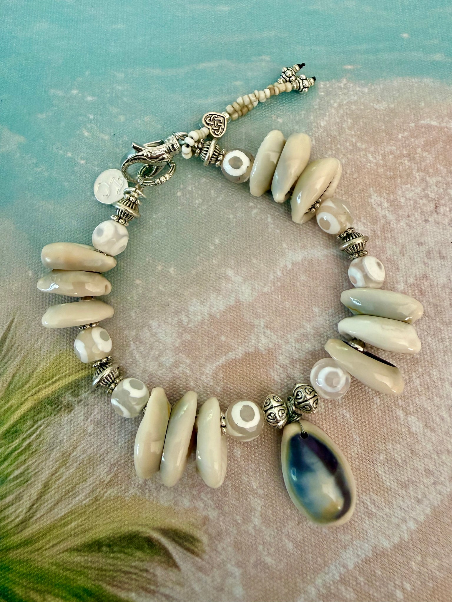 Cowrie Islander Stone Bracelet