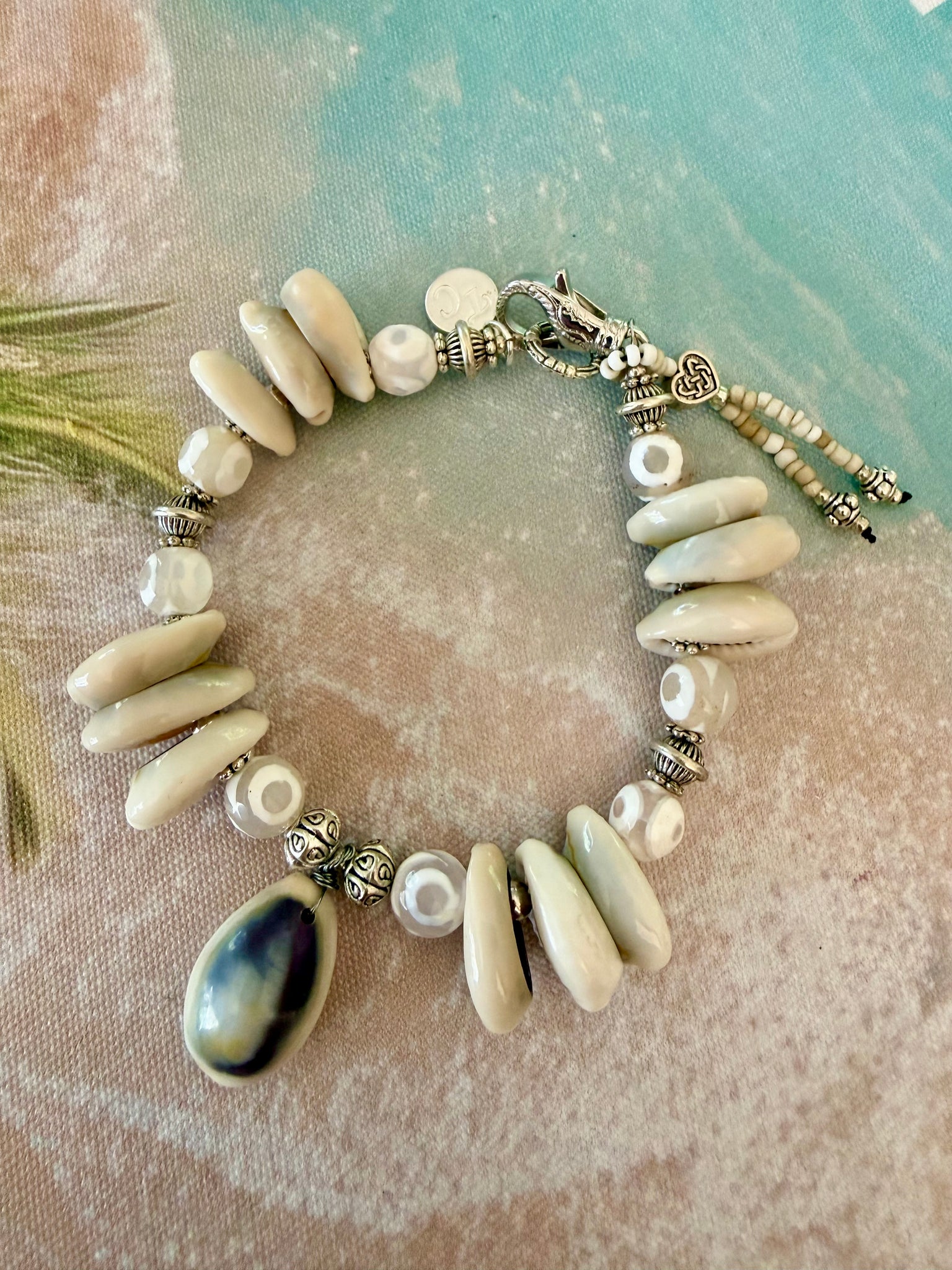 Cowrie Islander Stone Bracelet